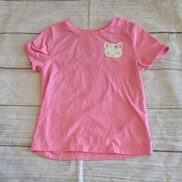 Bubblegum Pink Short Sleeve Tee with Crew Neck - Picture 1 of 4